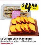 Winn Dixie Se grocers crème cake slices offer