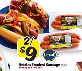 Winn Dixie Nettles smoked sausage offer