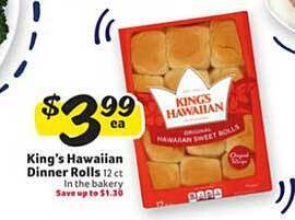 Winn Dixie King's hawaiian dinner rolls offer