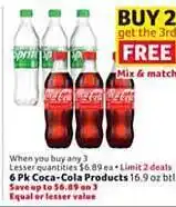 Winn Dixie 6 pk coca-cola products offer