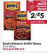 Winn Dixie Bush's baked or grillin' beans offer