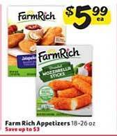 Winn Dixie Farm rich appetizers offer