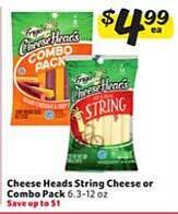 Winn Dixie Cheese heads string cheese or combo pack offer