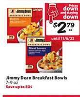 Winn Dixie Jimmy dean breakfast bowls offer