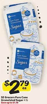 Winn Dixie Se grocers pure cane granulated sugar offer