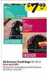 Winn Dixie Se grocers trash bags offer