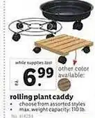 Lidl Rolling plant caddy offer