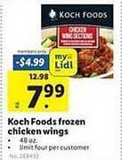 Lidl Koch foods frozen chicken wings offer