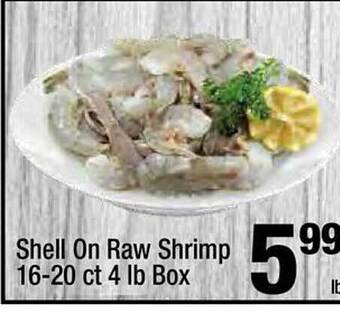 Super King Markets Shell on raw shrimp offer