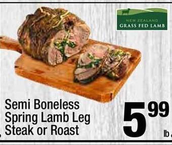 Super King Markets Semi boneless spring lamb leg steak or roast offer