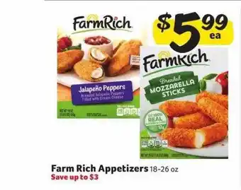 Winn Dixie Farm rich appetizers offer