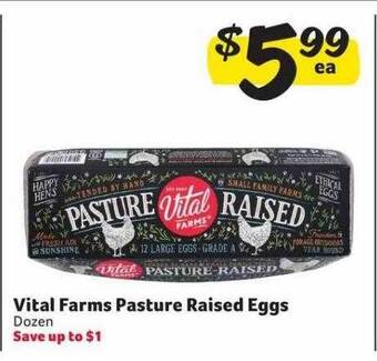 Winn Dixie Vital farms pasture raised eggs offer