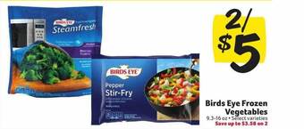 Winn Dixie Birds eye frozen vegetables offer