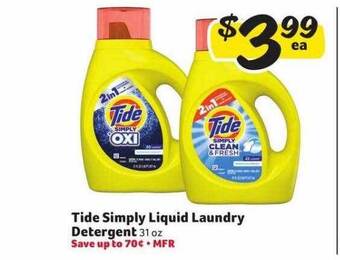 Winn Dixie Tide simply liquid laundry detergent offer