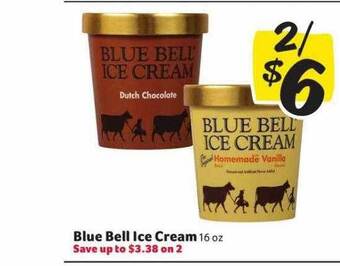 Winn Dixie Blue bell ice cream offer