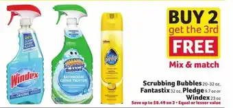 Winn Dixie Scrubbing bubbles, fantastix, pledge or windex offer