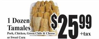 Baja Ranch 1 dozen tamales offer
