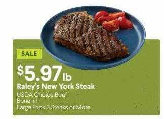 Nob Hill Raley's new york steak offer