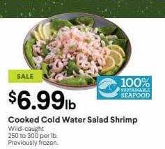Nob Hill Cooked cold water salad shrimp offer
