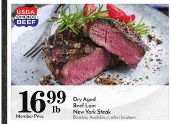 Pavilions Dry aged beef loin new york steak offer