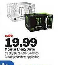 Meijer Monster energy drinks offer