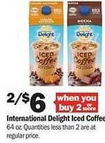 Meijer International delight iced coffee offer