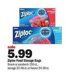 Meijer Ziploc food storage bags offer