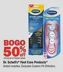 Meijer Dr. scholl's foot care products offer