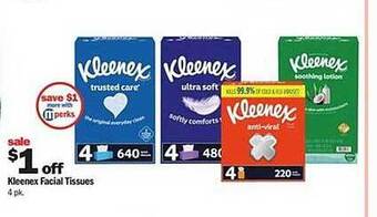 Meijer Kleenex facial tissues offer