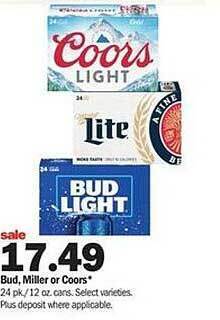Meijer Bud, miller or coors offer