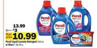 Meijer Persil liquid laundry detergent or discs offer