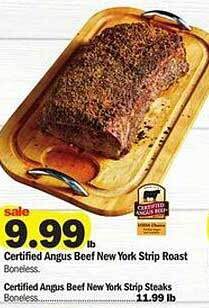 Meijer Certified angus beef new york strip roast offer