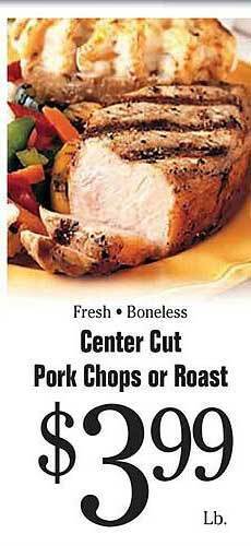 Morton Williams Center cut pork chops or roast offer