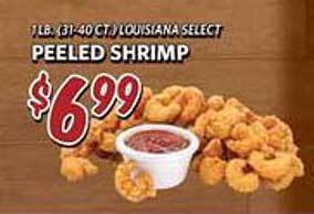 Breaux Mart Peeled shrimp offer