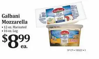 Rosauers Galbani mozzarella offer
