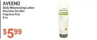 Aveeno Daily Moisturizing Lotion Nourishes Dry Skin Fragrance Free 8 Oz