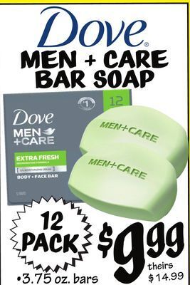 Ollie's Dove men + care bar soap offer