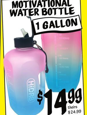Ollie's Motivational water bottle offer