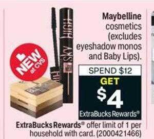 CVS Maybelline cosmetics offer