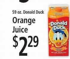 FoodFair Donald duck orange juice offer