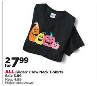 Michaels Gildan crew neck t-shirts offer