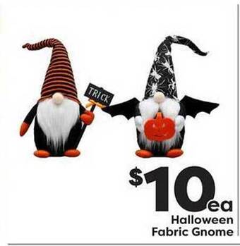 Weis Markets Halloween fabric gnome offer
