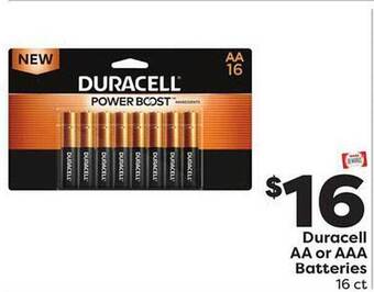 Weis Markets Duracell aa or aaa batteries offer