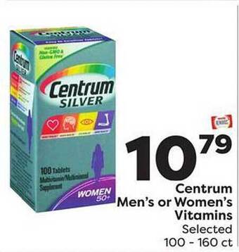 Weis Markets Centrum men's or women's vitamins offer