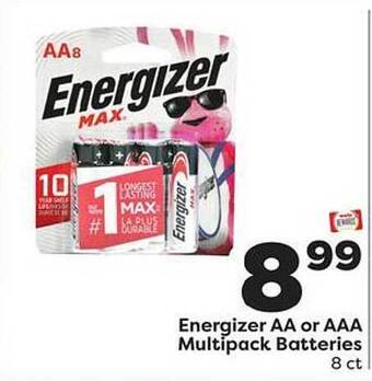 Weis Markets Energizer aa or aaa multipack batteries offer