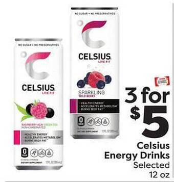 Weis Markets Celsius energy drinks offer