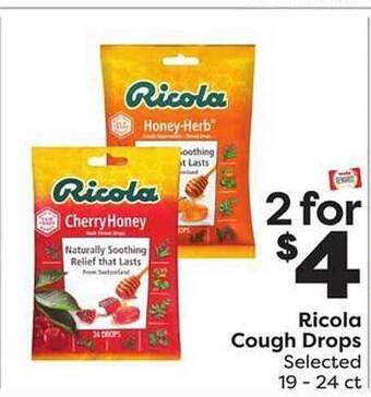 Weis Markets Ricola cough drops offer