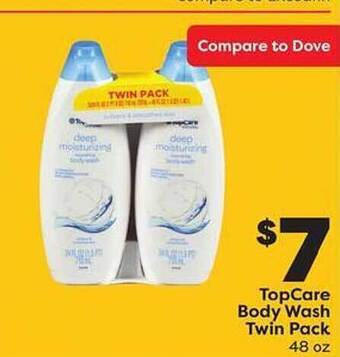 Weis Markets Topcare body wash twin pack offer