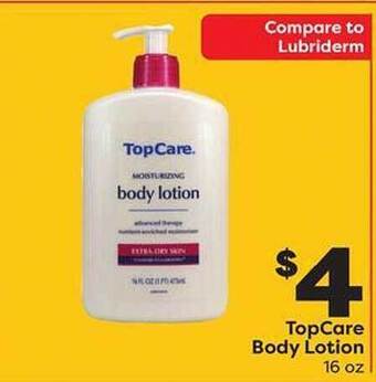 Weis Markets Topcare body lotion offer