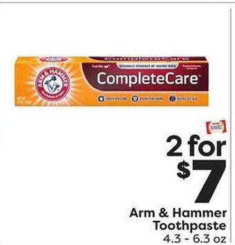 Weis Markets Arm & hammer toothpaste offer